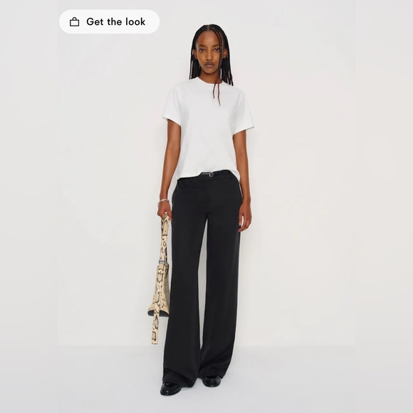 Reformation Tops - Reformation Rowan Crew Tee Ivory - Size XS